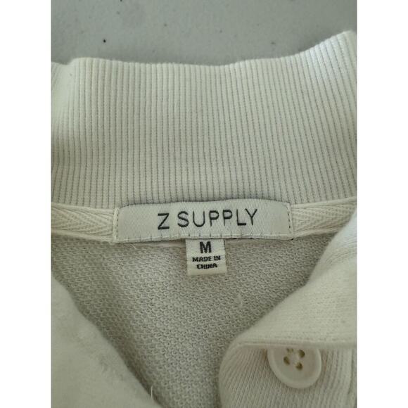 Z SUPPLY Dress Cream Dress Henley Cream Drop Waist Ruffled Comfy Casual Size M - Picture 5 of 9